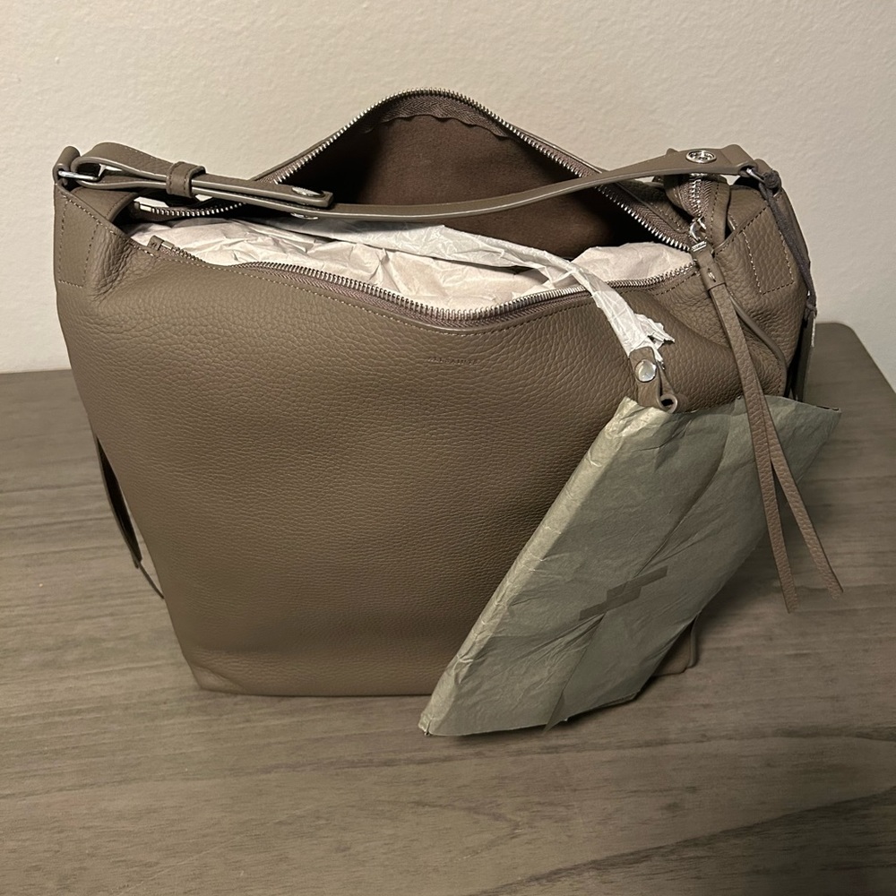 ALLSAINTS Leather Kita Convertible Backpack mink grey or black - Picture 4 of 6